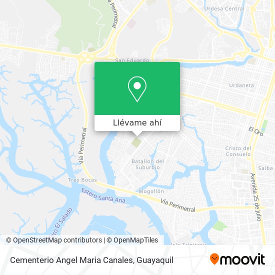 Mapa de Cementerio Angel Maria Canales