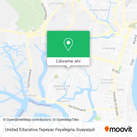 Mapa de Unidad Educativa Tepeyac Feyalegria