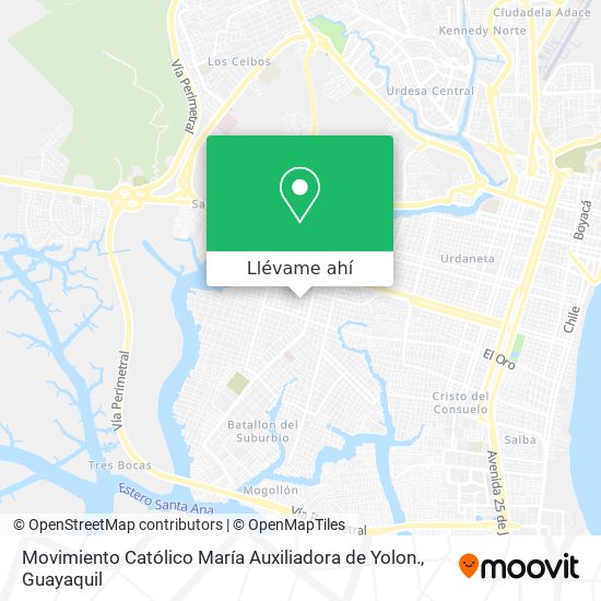 Mapa de Movimiento Católico María Auxiliadora de Yolon.