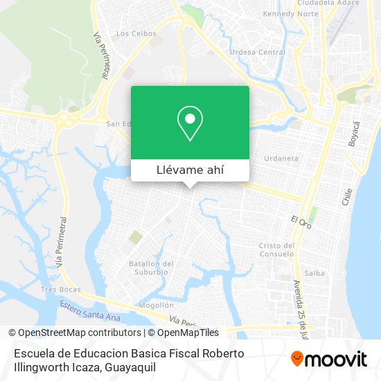 Mapa de Escuela de Educacion Basica Fiscal Roberto Illingworth Icaza