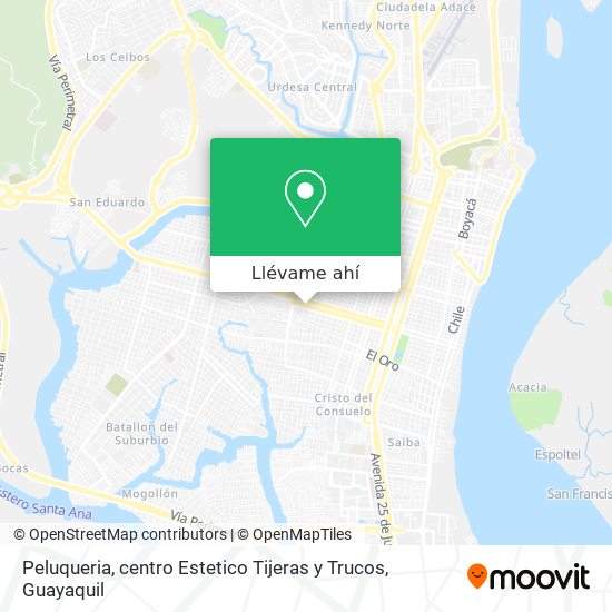 Mapa de Peluqueria, centro Estetico Tijeras y Trucos