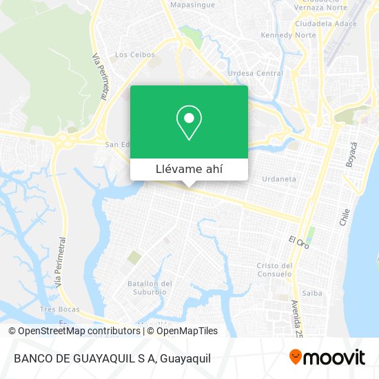 Mapa de BANCO DE GUAYAQUIL S A