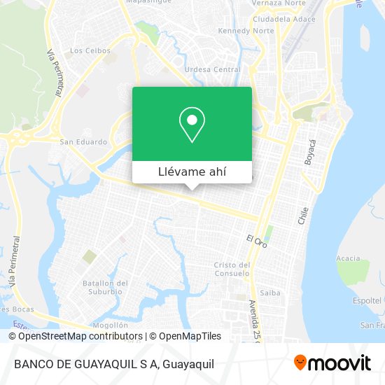 Mapa de BANCO DE GUAYAQUIL S A