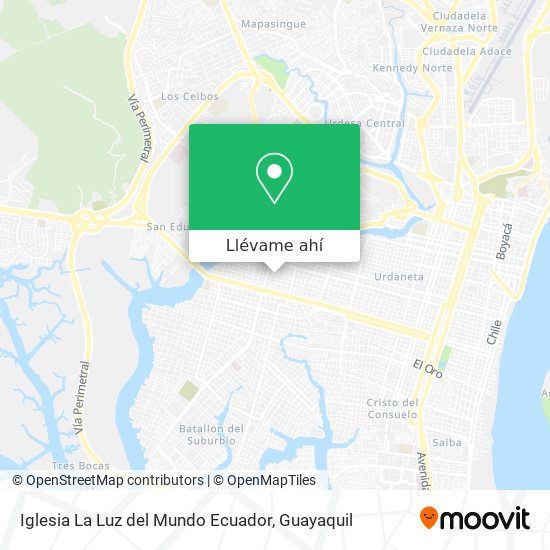 Mapa de Iglesia La Luz del Mundo Ecuador