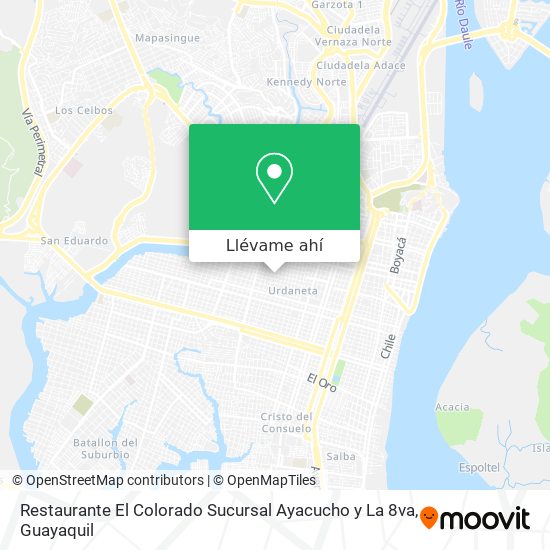 Mapa de Restaurante El Colorado Sucursal Ayacucho y La 8va