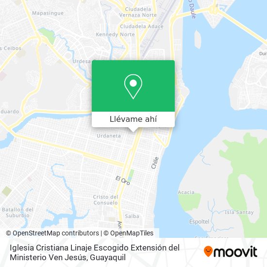 Mapa de Iglesia Cristiana Linaje Escogido Extensión del Ministerio Ven Jesús