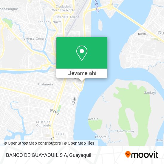 Mapa de BANCO DE GUAYAQUIL S A