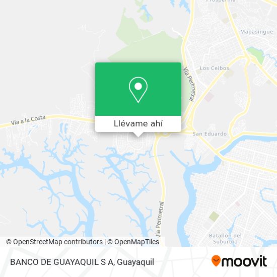 Mapa de BANCO DE GUAYAQUIL S A