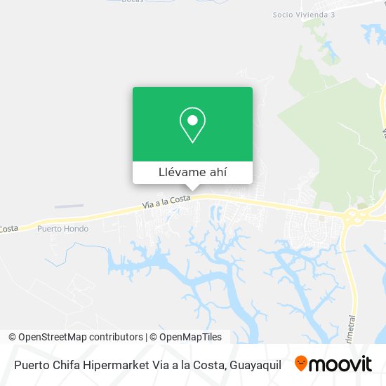 Mapa de Puerto Chifa Hipermarket Via a la Costa