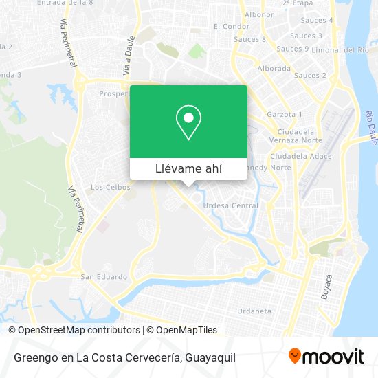 Mapa de Greengo en La Costa Cervecería