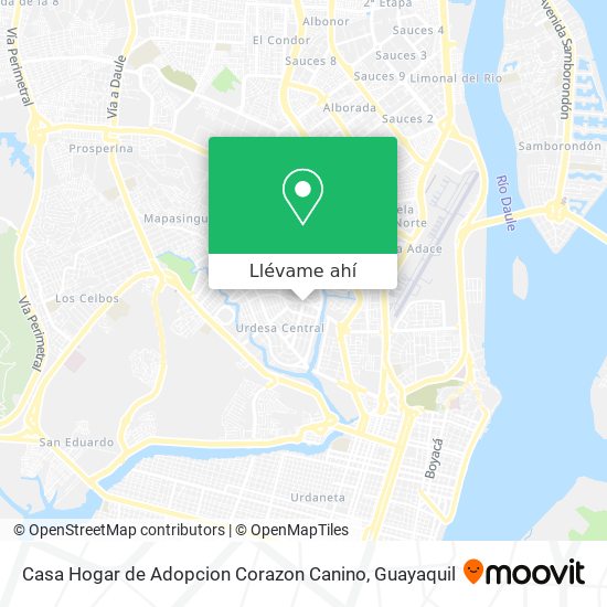 Mapa de Casa Hogar de Adopcion Corazon Canino