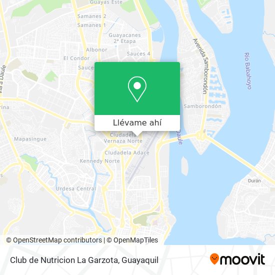Mapa de Club de Nutricion La Garzota