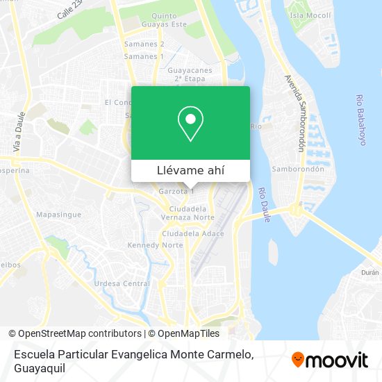 Mapa de Escuela Particular Evangelica Monte Carmelo