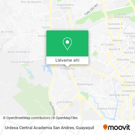 Mapa de Urdesa Central Academia San Andres