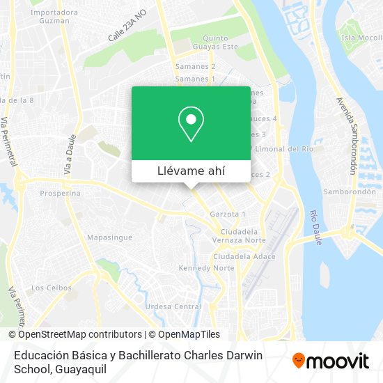 Mapa de Educación Básica y Bachillerato Charles Darwin School
