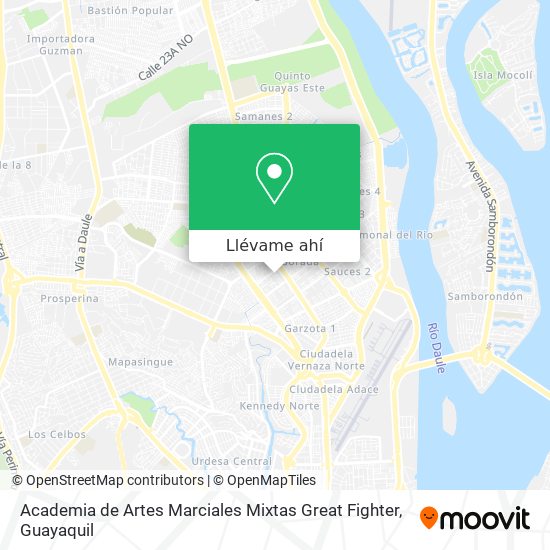 Mapa de Academia de Artes Marciales Mixtas Great Fighter
