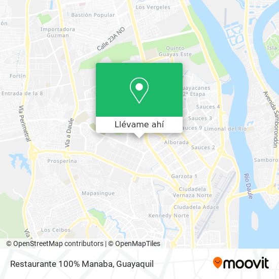 Mapa de Restaurante 100% Manaba