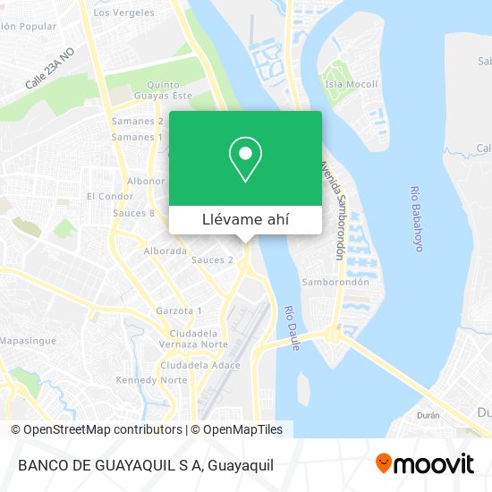 Mapa de BANCO DE GUAYAQUIL S A