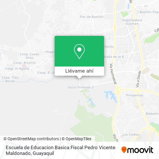 Mapa de Escuela de Educacion Basica Fiscal Pedro Vicente Maldonado