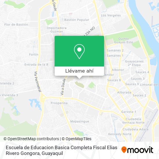 Mapa de Escuela de Educacion Basica Completa Fiscal Elias Rivero Gongora