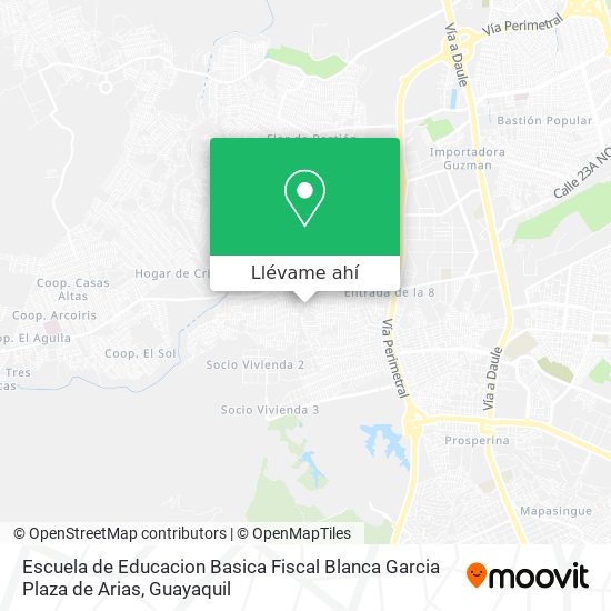 Mapa de Escuela de Educacion Basica Fiscal Blanca Garcia Plaza de Arias