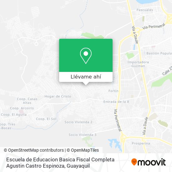 Mapa de Escuela de Educacion Basica Fiscal Completa Agustin Castro Espinoza