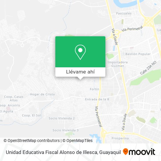 Mapa de Unidad Educativa Fiscal Alonso de Illesca