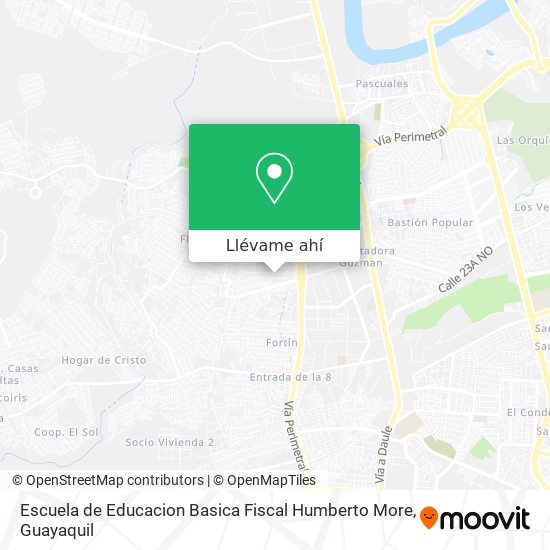 Mapa de Escuela de Educacion Basica Fiscal Humberto More