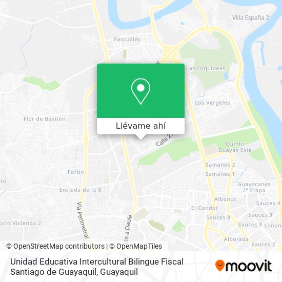 Mapa de Unidad Educativa Intercultural Bilingue Fiscal Santiago de Guayaquil