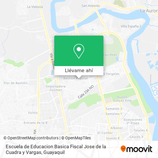Mapa de Escuela de Educacion Basica Fiscal Jose de la Cuadra y Vargas