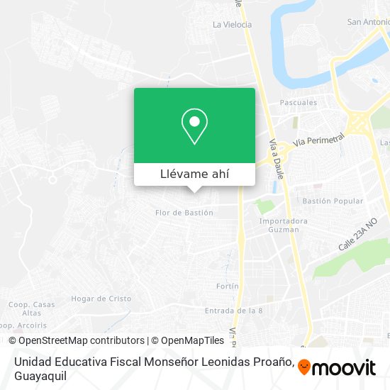 Mapa de Unidad Educativa Fiscal Monseñor Leonidas Proaño