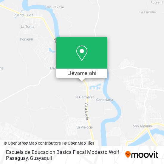 Mapa de Escuela de Educacion Basica Fiscal Modesto Wolf Pasaguay