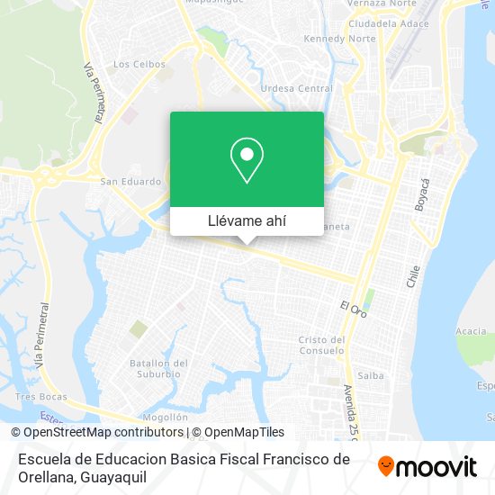 Mapa de Escuela de Educacion Basica Fiscal Francisco de Orellana