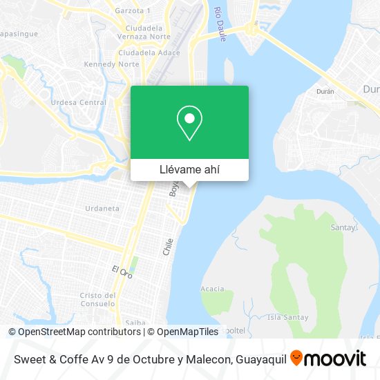 Mapa de Sweet & Coffe Av 9 de Octubre y Malecon