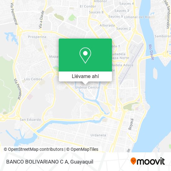 Mapa de BANCO BOLIVARIANO C A