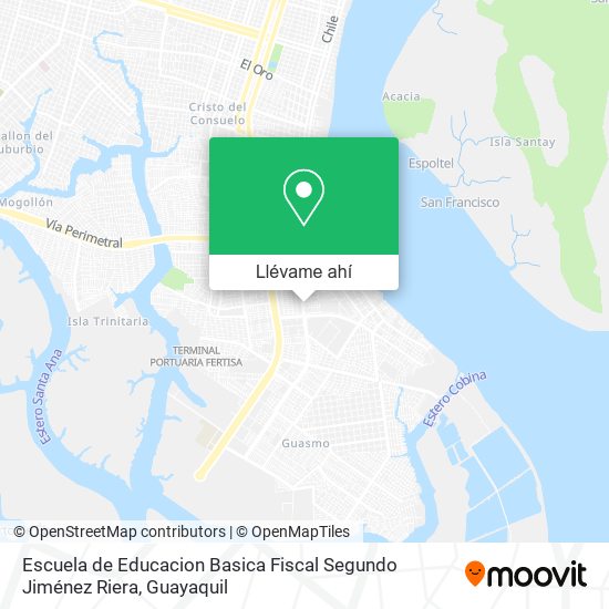 Mapa de Escuela de Educacion Basica Fiscal Segundo Jiménez Riera