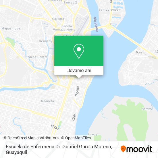 Mapa de Escuela de Enfermería Dr. Gabriel García Moreno