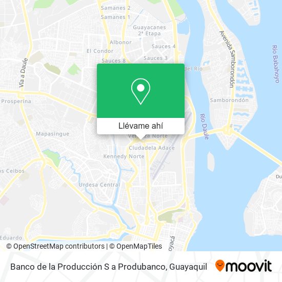 Mapa de Banco de la Producción S a Produbanco