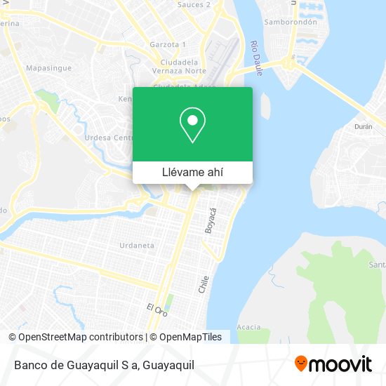 Mapa de Banco de Guayaquil S a