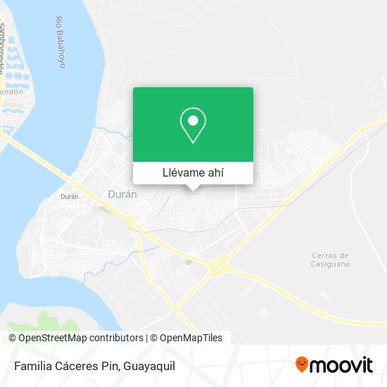 Mapa de Familia Cáceres Pin