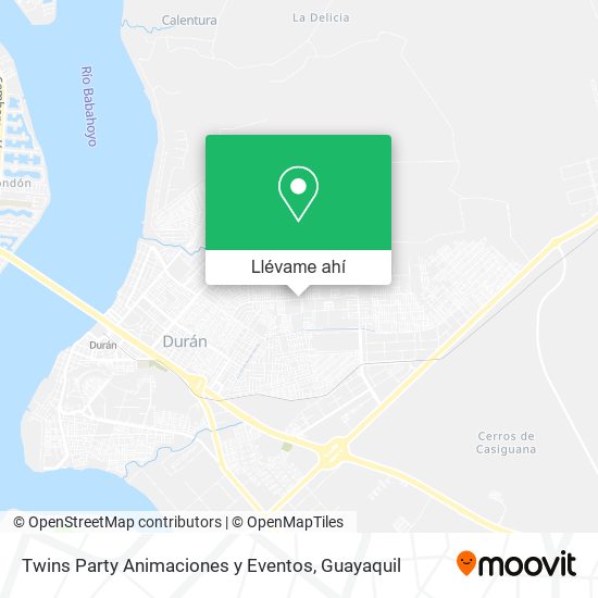 Mapa de Twins Party Animaciones y Eventos