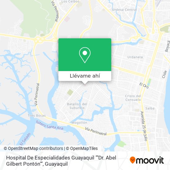 Mapa de Hospital De Especialidades Guayaquil ""Dr. Abel Gilbert Pontón""