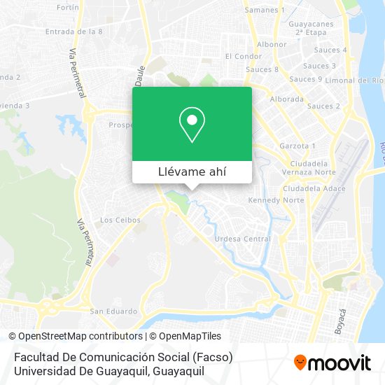 Mapa de Facultad De Comunicación Social (Facso) Universidad De Guayaquil
