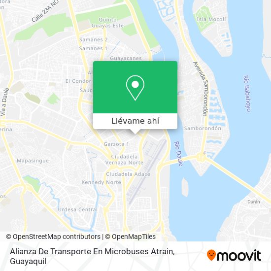 Mapa de Alianza De Transporte En Microbuses Atrain