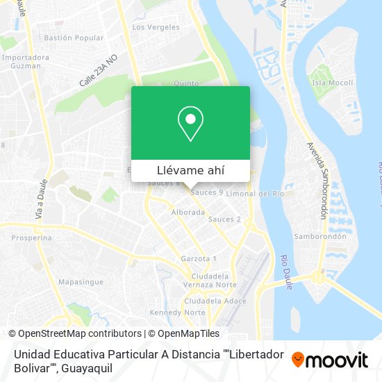 Mapa de Unidad Educativa Particular A Distancia ""Libertador Bolivar""