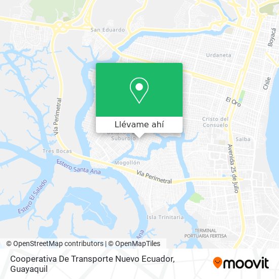 Mapa de Cooperativa De Transporte Nuevo Ecuador