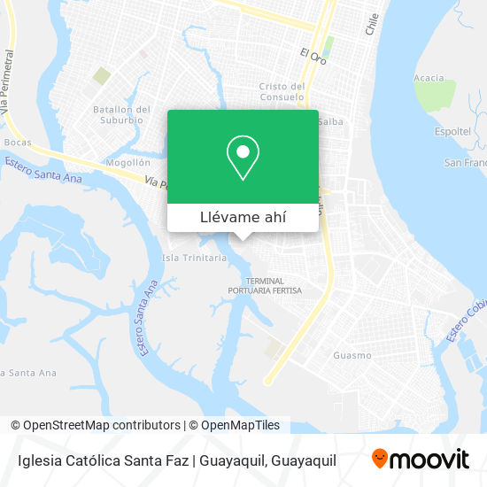 Mapa de Iglesia Católica Santa Faz | Guayaquil