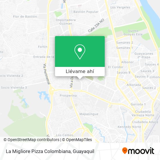 Mapa de La Migliore Pizza Colombiana