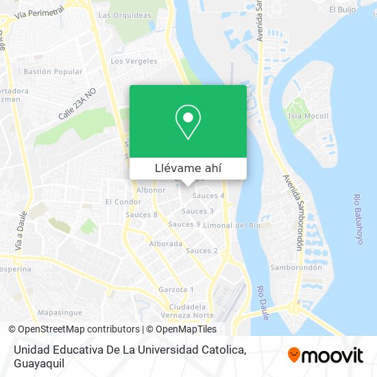 Mapa de Unidad Educativa De La Universidad Catolica