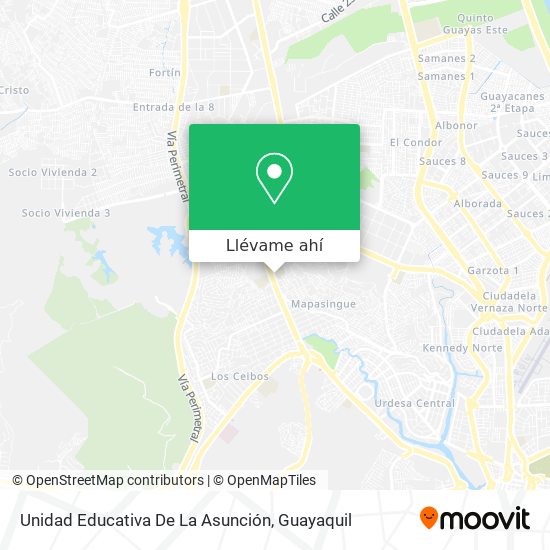 Mapa de Unidad Educativa De La Asunción